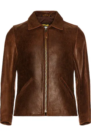 Schott NYC Chaqueta waxy buffalo leather sunset en color talla L en - Brown. Talla L (también en M, S).