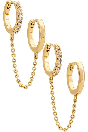 MIRANDA FRYE Aro doble elliot en color oro metálico talla all en - Metallic Gold. Talla all.