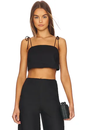 SNDYS Tie linen top en color talla L en - Black. Talla L (también en M, S, XL, XS, XXL, XXS).