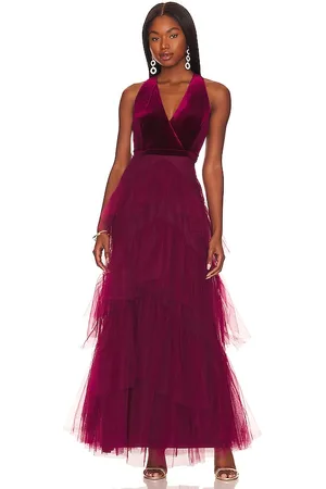 Vestidos color burgundy 2025 largos