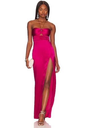 Amanda Uprichard Vestido largo destina en color rosado talla L en - Pink. Talla L (también en M, S, XL, XS).