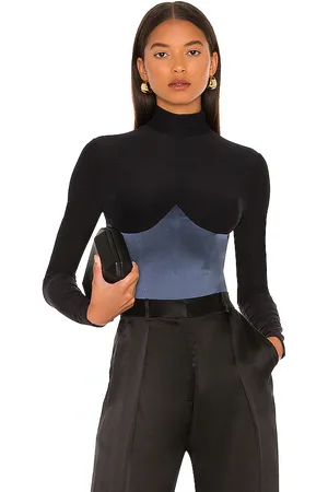 FLEUR DU MAL Body mock neck en color negro talla L en - Black. Talla L (también en M, S, XS).