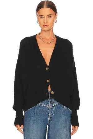 Free People Cárdigan friend en color talla L en - Black. Talla L (también en XL).