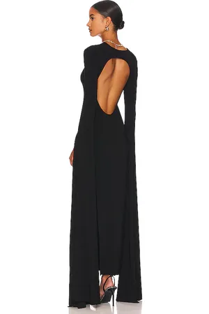 Norma Kamali Vestido largo ribbon sleeve en color talla L en - Black. Talla L (también en M, S, XL, XS, XXS).