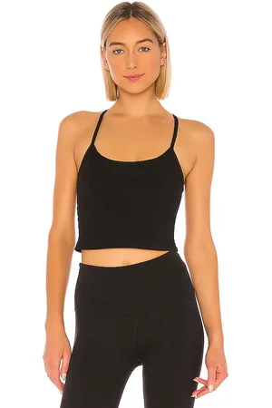 Beyond Yoga Camiseta tirantes cropped en color negro talla L en - Black. Talla L (también en M, S, XL, XS).