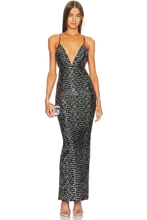 Michael Costello Vestido largo gina en color negro talla L en - Black. Talla L (también en XL, XXS).
