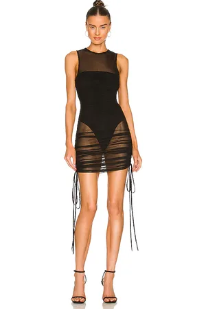 OW Vestido playero sandy en color talla S en - Black. Talla S (también en XS).