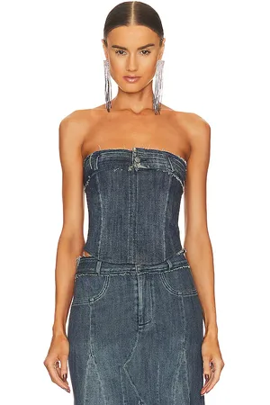 Miaou Corsé cammi en color denim-dark talla S en - Denim-Dark. Talla S (también en XS).