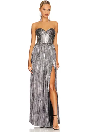 Bronx and Banco Vestido largo florence en color metálico talla L en - Metallic Silver. Talla L (también en M, S, XS)