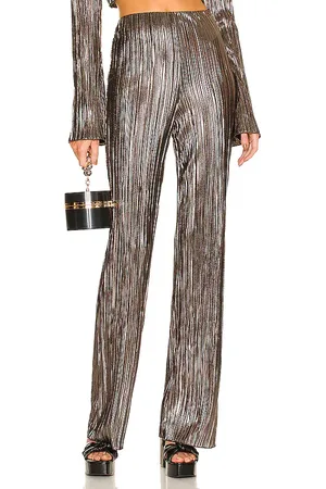 House of Harlow Pantalones lidia en color plateado metálico talla S en - Metallic Silver. Talla S (también en XL, XS