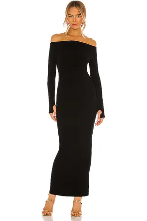 Michael Costello Maxivestido off shoulder en color talla S en - Black. Talla S (también en XS).