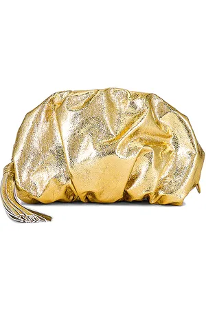 Rebecca Minkoff Estuche ruched en color oro metálico talla all en - Metallic Gold. Talla all.