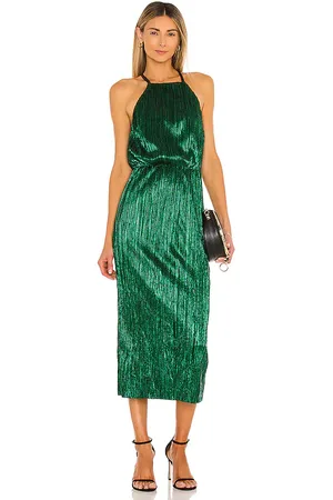 House of Harlow Vestido midi farrah en color verde talla L en - Green. Talla L (también en M, S, XS).