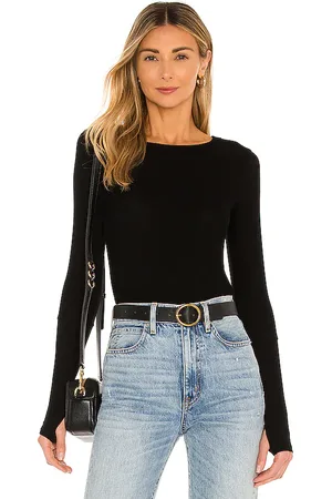 Michael Lauren Camiseta manga larga agujero pulgar everett en color talla L en - Black. Talla L (también en M, XL, XXL).