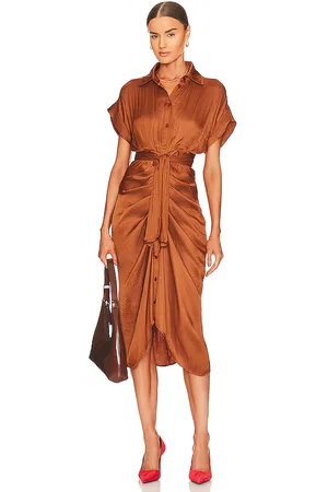 Steve Madden Vestido midi tori en color óxido talla 0 en - Rust. Talla 0 (también en 2, 4).