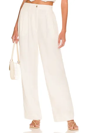 Donni. Pantalones plisados en color talla L en - Cream. Talla L (también en XL).