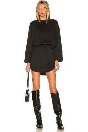 superdown Vestido sudadera lana en color talla S en - Black. Talla S (también en XS, XXS).