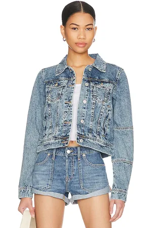 Free People Chaqueta rumors en color denim-medium talla S en - Denim-Medium. Talla S (también en XS).