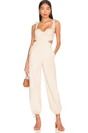 Tularosa Kylo jumpsuit en color bronce talla L en - Tan. Talla L (también en XL, XXS).