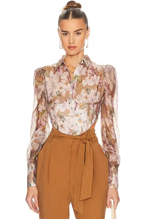 Bardot Valentina corset top en color bronce talla 4 en - Tan. Talla 4 (también en 6).