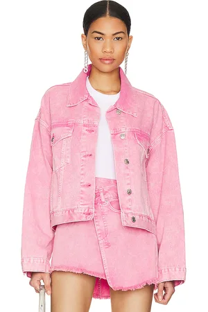 Chamarras Chalecos de mezclilla de color rosa para mujer FASHIOLA.mx