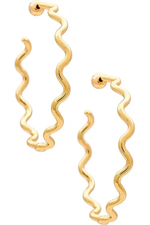 Jenny Pendientes playful squiggle en color oro metálico talla all en - Metallic Gold. Talla all.