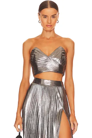 Retrofete Sophia top en color plateado metálico talla M en - Metallic Silver. Talla M (también en S, XL, XS, XXS).