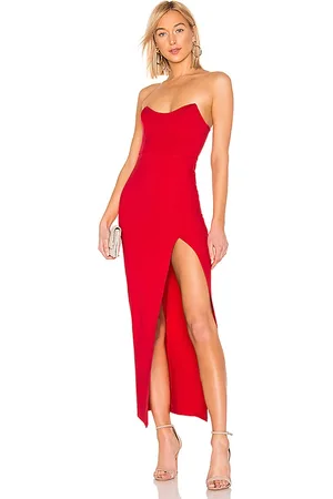 superdown Vestido sin tirantes ryleigh en color talla M en - Red. Talla M (también en L, S, XL, XS, XXS).