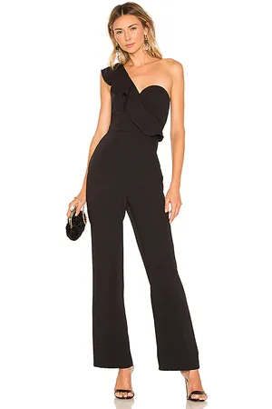 superdown Stefanie one shoulder jumpsuit en color talla XS en - Black. Talla XS (también en XXS).