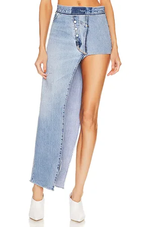 EB DENIM Falda midi reinvented long en color denim claro talla S en - Denim-Light. Talla S (también en XS).
