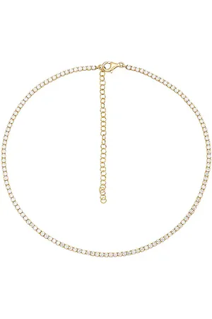 By Adina Eden Gargantilla de tenis fina en color oro metálico talla all en - Metallic Gold. Talla all.