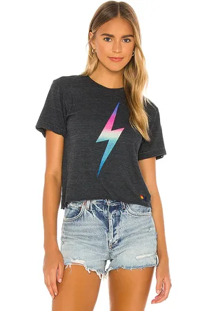 AVIATOR NATION Camiseta bolt en color negro talla S en - Black. Talla S (también en XS).