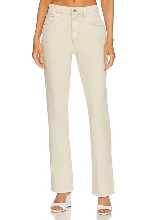 GRLFRND Harlow high rise boot with slit en color beige talla 23 en - Beige. Talla 23 (también en 30, 31, 32).