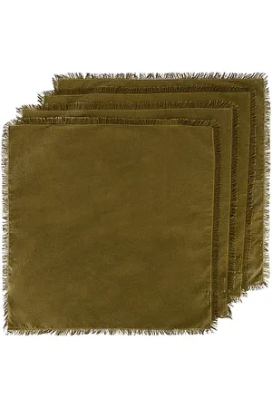HAWKINS NEW YORK Set de servilletas essential en color talla all en - Olive. Talla all.