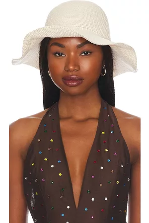 L*Space Mujer Sombreros - Sombrero blissed out en color talla all en - Cream. Talla all.