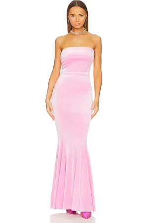 Norma Kamali Vestido largo en color rosado talla L en - Pink. Talla L (también en M, XS).