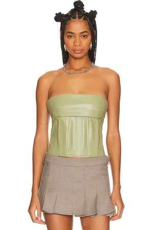 superdown Odessa corset top en color talla M en - Olive. Talla M (también en L, S).