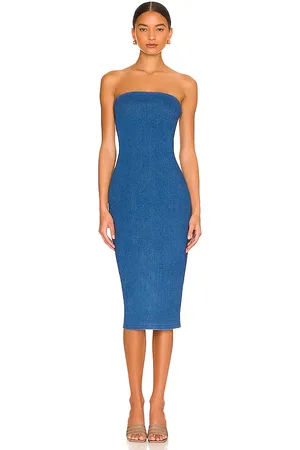 Susana Monaco Vestido midi en color azul talla L en - Blue. Talla L (también en M).
