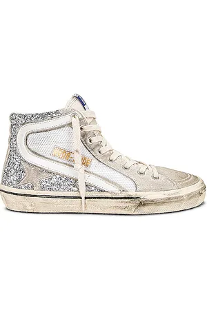 Golden Goose Zapatilla deportiva slide en color plateado metálico talla 36 en Silver White & Marble - Metallic Silver. Talla 36 (tambié