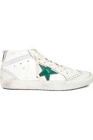 Golden Goose Zapatilla deportiva mid star en color crema talla 36 en Cream Milky Green White & Silver - Cream. Talla 36 (también en 4
