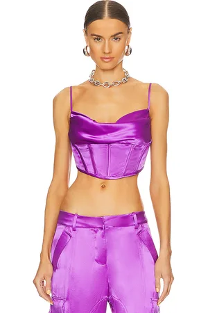 Retrofete Celia top en color morado talla S en - Purple. Talla S (también en XS, XXS).