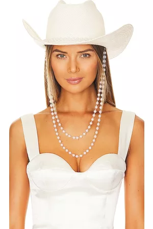 GLADYS TAMEZ MILLINERY Mujer Sombreros vaqueros - Sombrero de cowboy en color crema talla M en - Cream. Talla M (también en S, XS).
