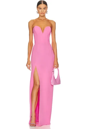 Amanda Uprichard Vestido largo cherri en color rosado talla L en - Pink. Talla L (también en M, S, XL, XS).