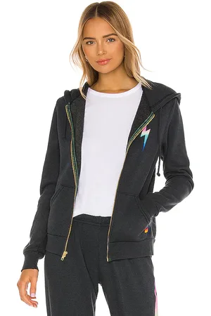 AVIATOR NATION Sudadera bolt en color charcoal talla L en - Charcoal. Talla L (también en M, XL).
