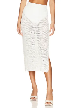 Callahan Falda midi camila en color talla L en - White. Talla L (también en S, XL, XS).