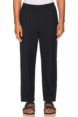 WAO Hombre Casual - Pantalón con trabillas casual en color talla L en - Navy. Talla L (también en M, S, XL).