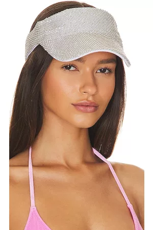 8 Other Reasons Mujer Sombreros - Rhinestone visor en color metálico talla all en - Metallic Silver. Talla all.