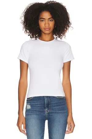 GOOD AMERICAN Camiseta baby en color blanco talla 2X en - White. Talla 2X (también en 3X, 4X, 5X).