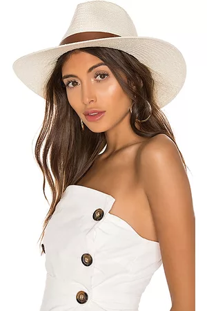 Janessa Leone Mujer Sombreros - Sombrero michon en color crema talla L en - Cream. Talla L (también en M, S).