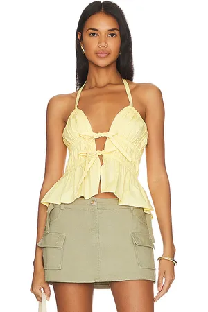Lovers And Friends Dalia top en color amarillo limon talla XL en - Lemon. Talla XL (también en L).